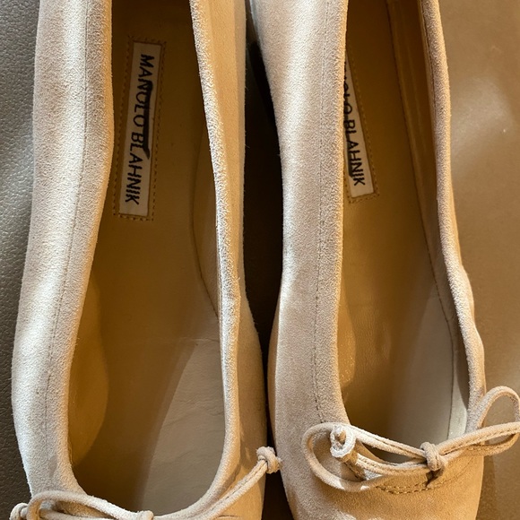 Manolo Blahnik Veralli Suede Ballet Flats Size 37/7 . - Picture 11 of 12